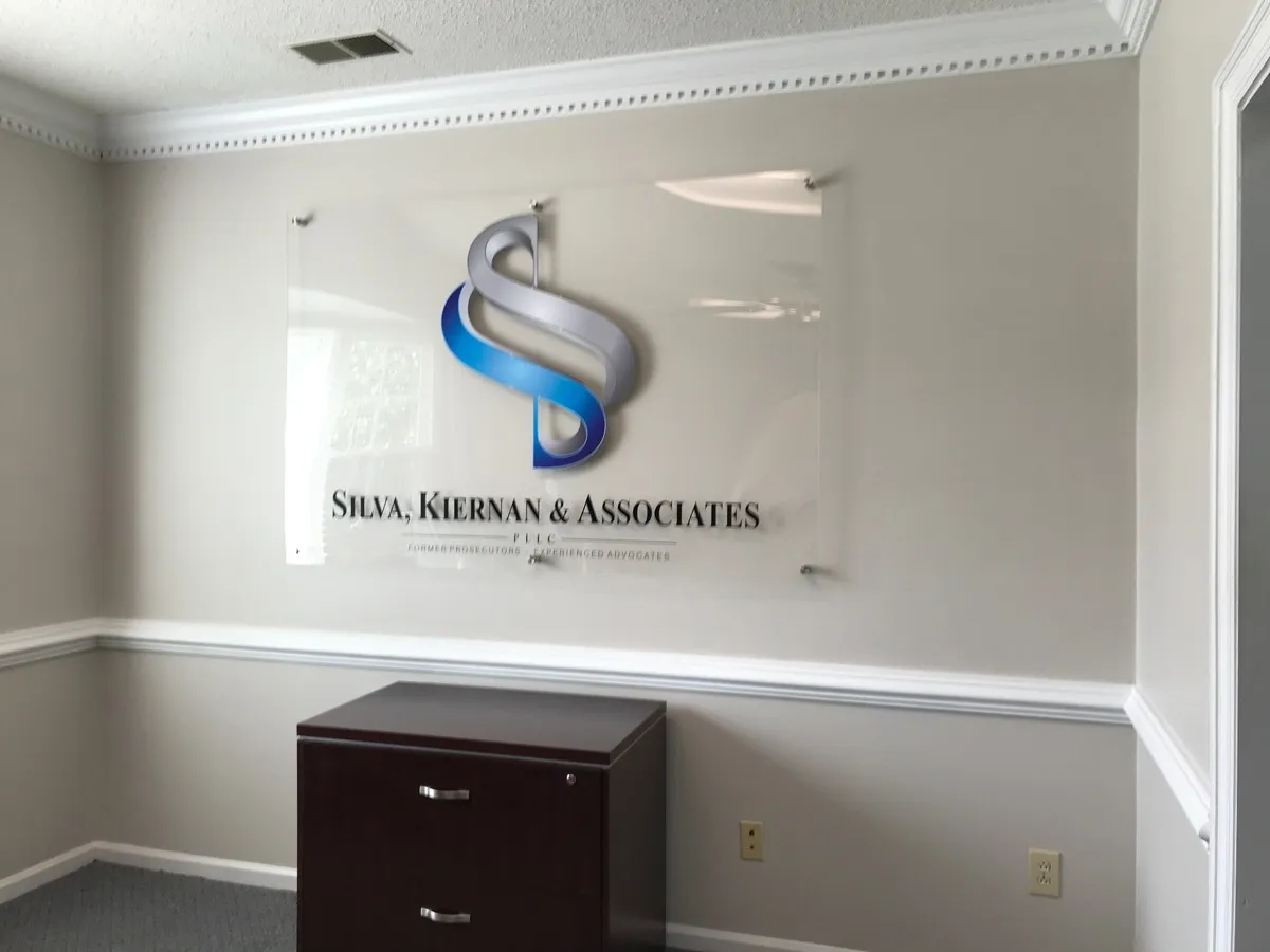 Acrylic lobby sign