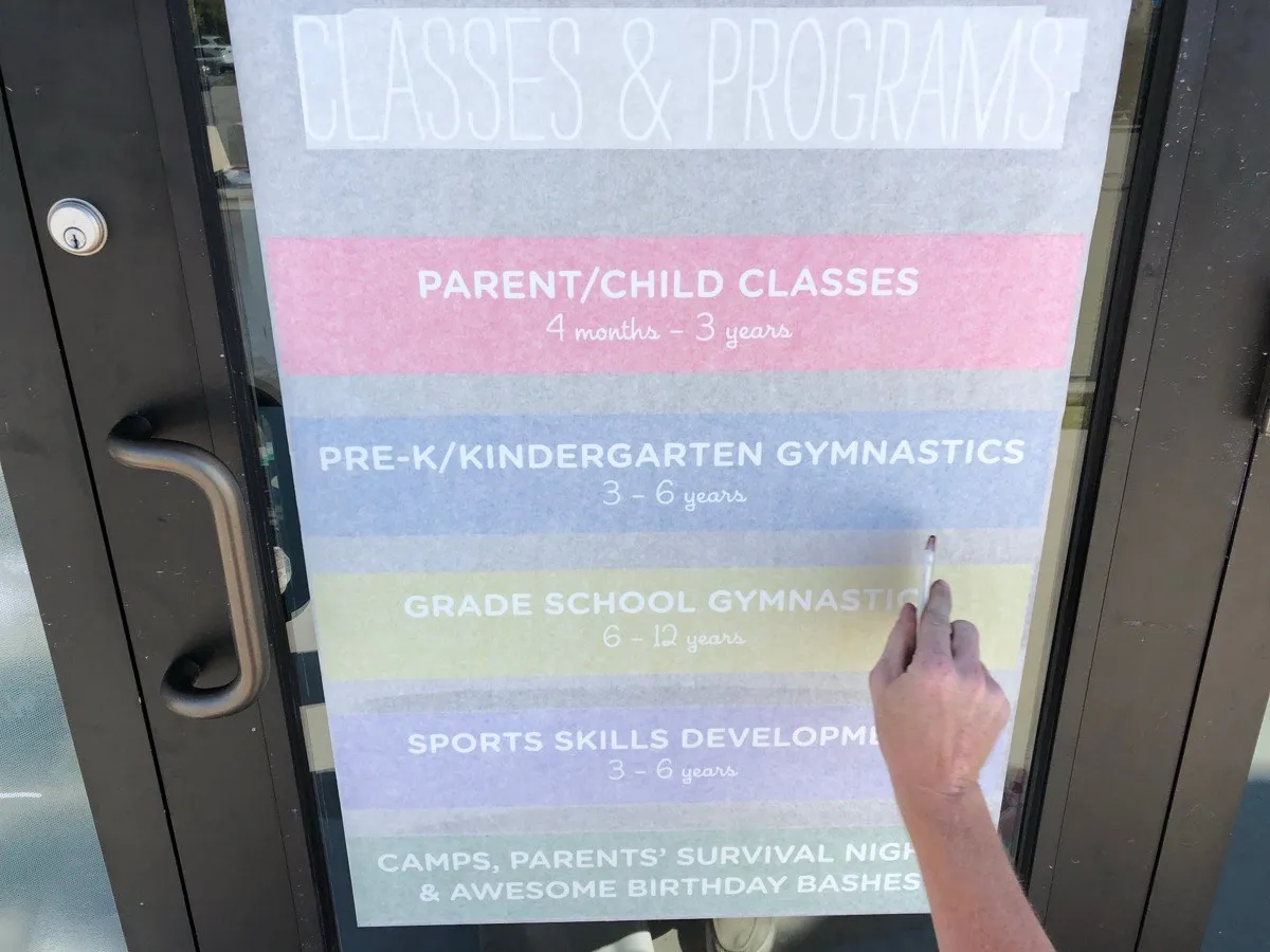 Storefront vinyl graphics