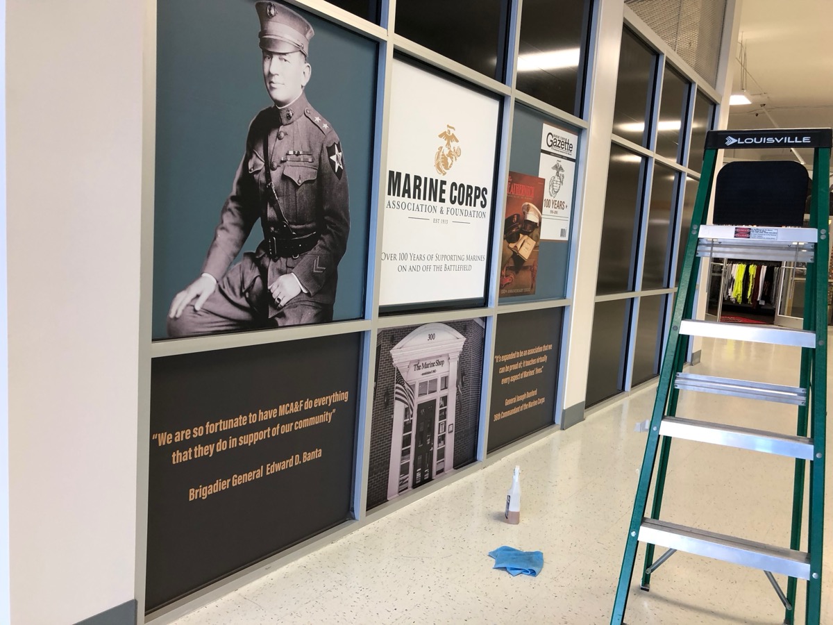 Wall display installation