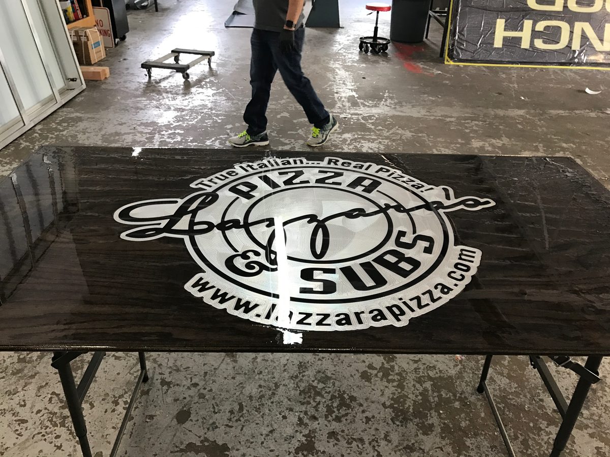 Restaurant sign panel production