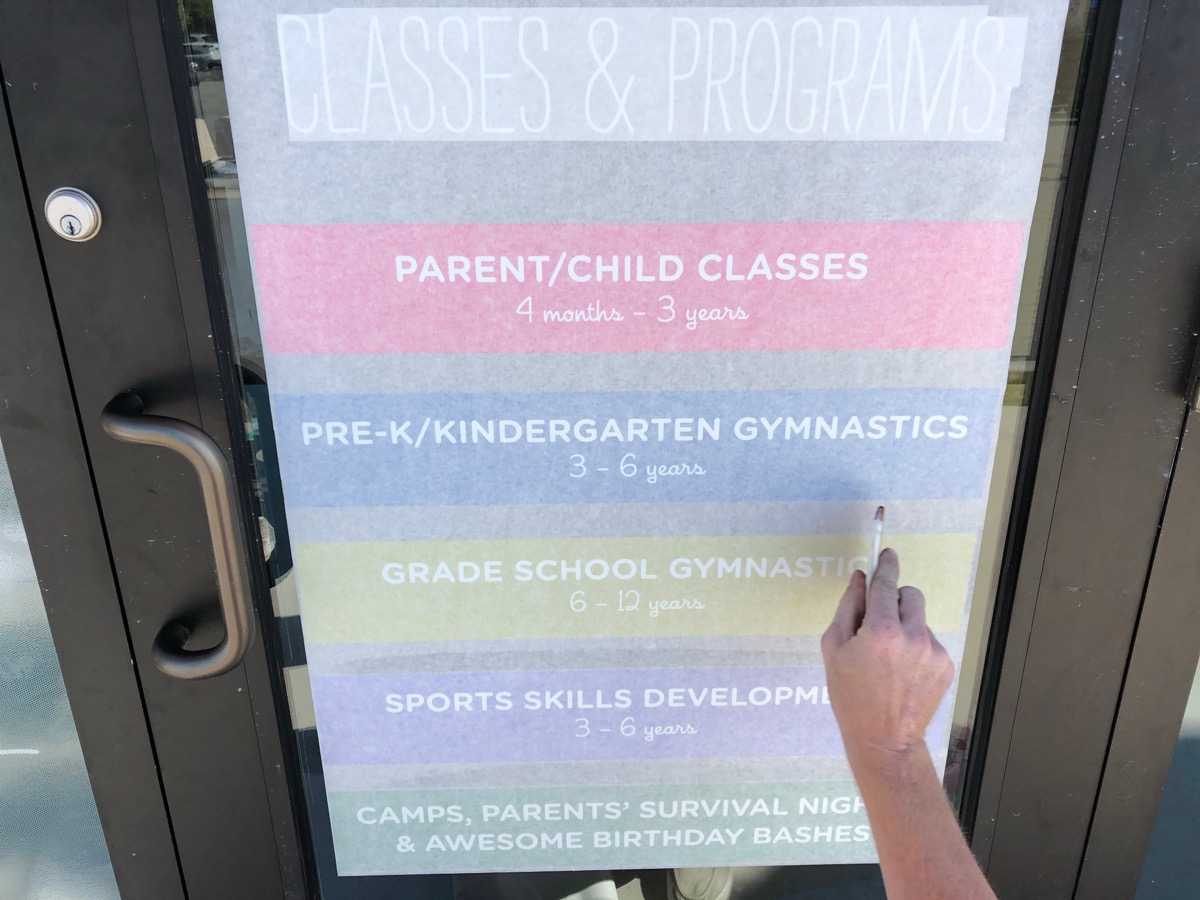 Storefront vinyl graphics