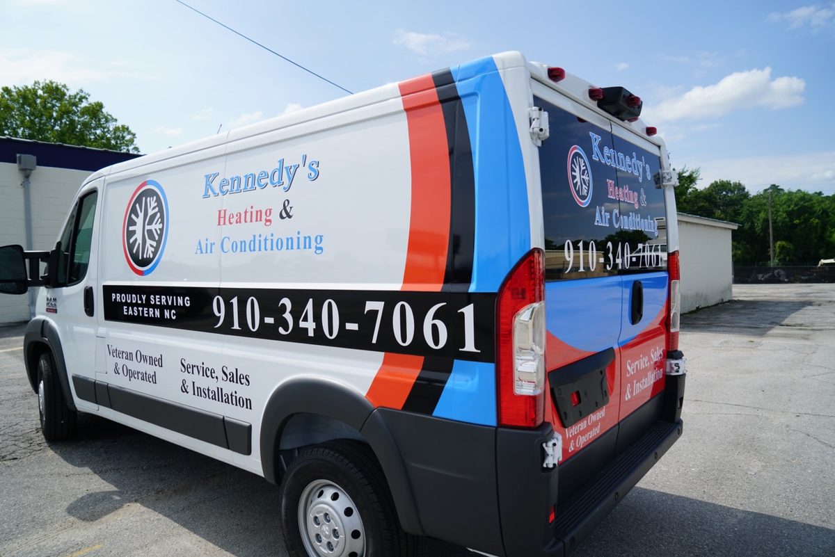 Kennedy's HVAC van rear view